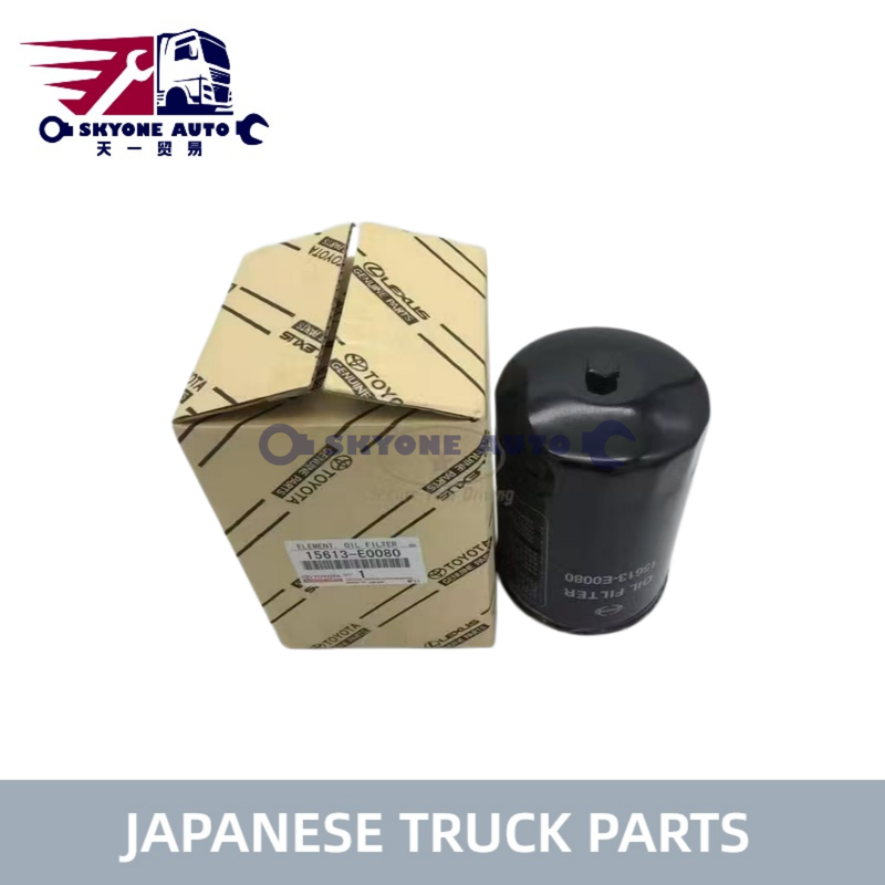 Filtro olio diesel HINO 15630-E0080 15613E0080 15613-EV015 per TOYOTA/HINO 300 Truck Ricambi per camion giapponesi