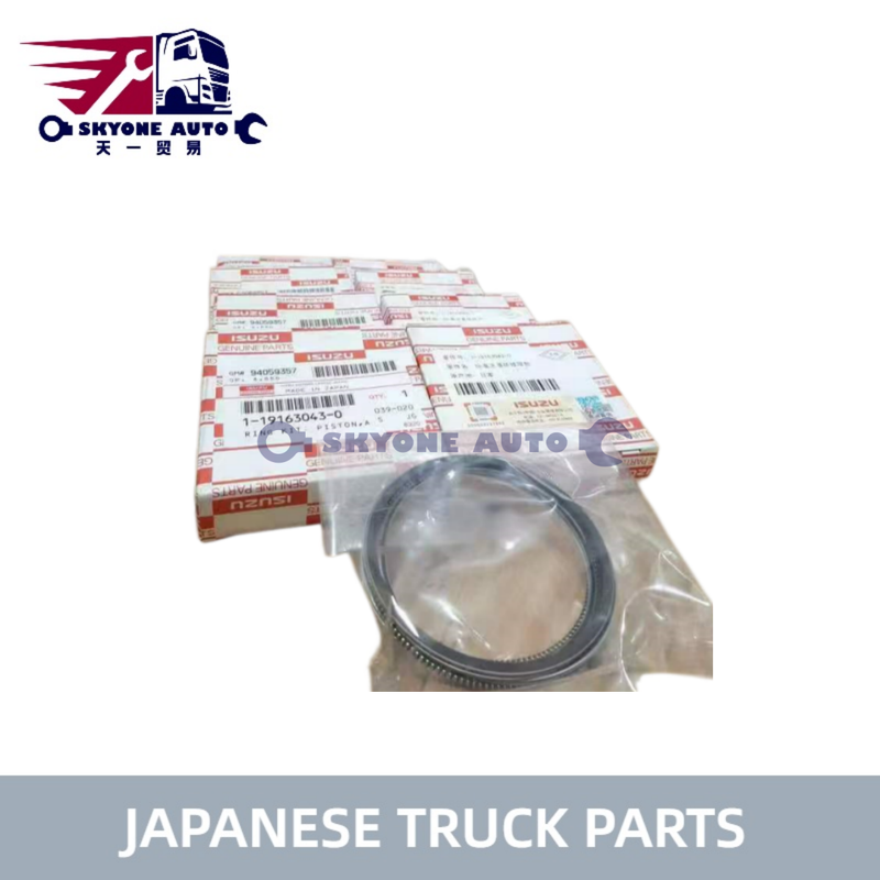 Ricambi per camion giapponesi Compressore d'aria Kit anello a pistoni 1-19163043-0 1191630430 per ISUZU FTR32 6HE1T 6HK1 Ricambi per motore di camion Hino